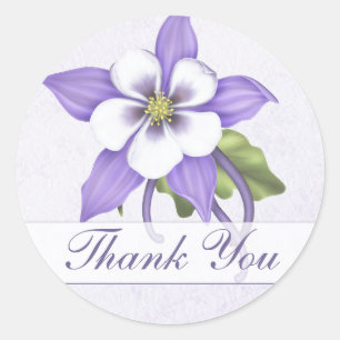 Columbine Thank You Envelope Sticker - Customise