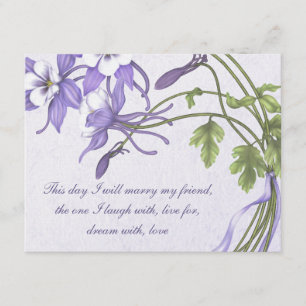 Columbine Wedding 3 Invitations - Metallic Ice