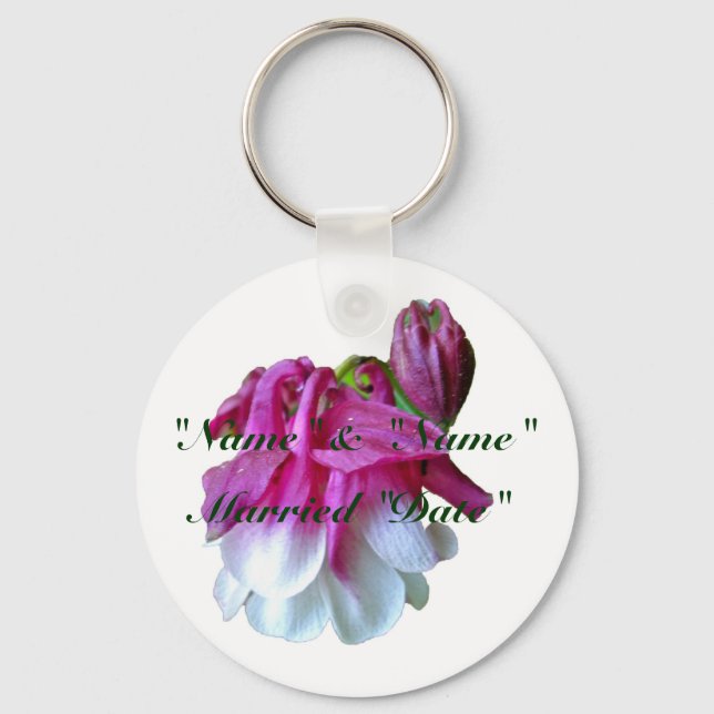 Columbine Wedding Keychain to Personalise (Front)