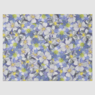 Columbines Seamless Pattern Tissue Paper