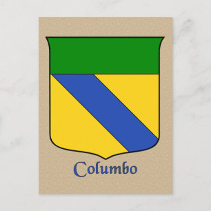 Columbo Heraldic Shield Postcard
