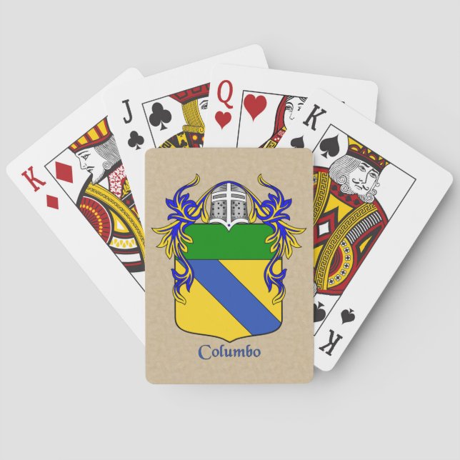 Columbo Heraldic Shield with Mantle Playing Cards (Back)