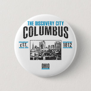 Columbus 6 Cm Round Badge