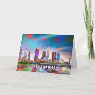 Columbus Abstract Art Card
