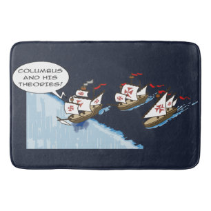 Columbus and his theories bath mat