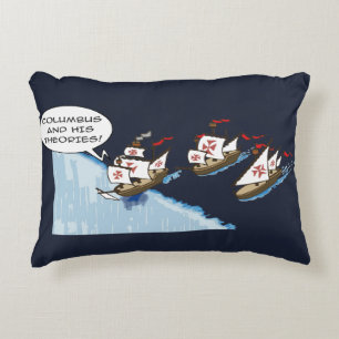 Columbus and his theories decorative cushion