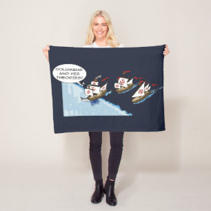 Columbus and his theories fleece blanket