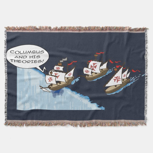 Columbus and his theories throw blanket (Front)