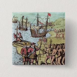 Columbus at Hispaniola 15 Cm Square Badge