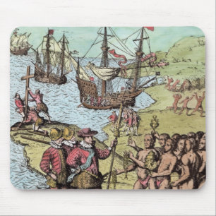 Columbus at Hispaniola Mouse Mat