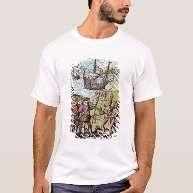 Columbus at Hispaniola T-Shirt (Front)