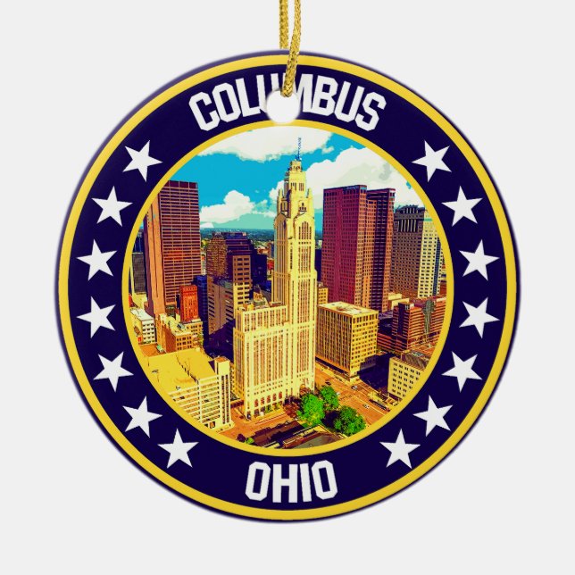 Columbus                                           ceramic tree decoration (Front)