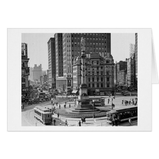 Columbus Circle Vintage Glass Slide (Front Horizontal)