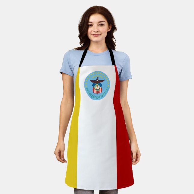 Columbus City flag Apron (Worn)