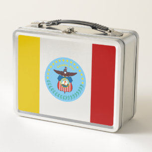 Columbus city flag metal lunch box