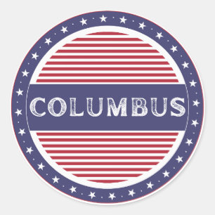 Columbus City Pride Emblem – American Identity Classic Round Sticker