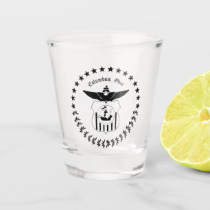 Columbus city seal shot glass