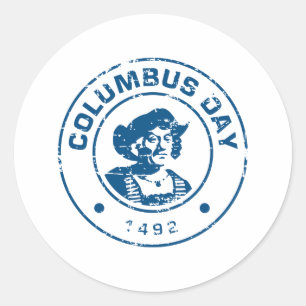 Columbus Day 5 Classic Round Sticker
