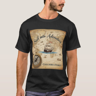 Columbus Day Adventure Map Vintage T-Shirt