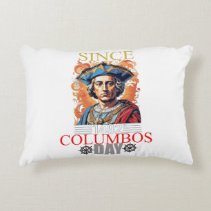 Columbus Day Celebration: Explore, Discover Decorative Cushion