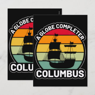 Columbus Day Celebration: History, Traditions & Fa Holiday Postcard