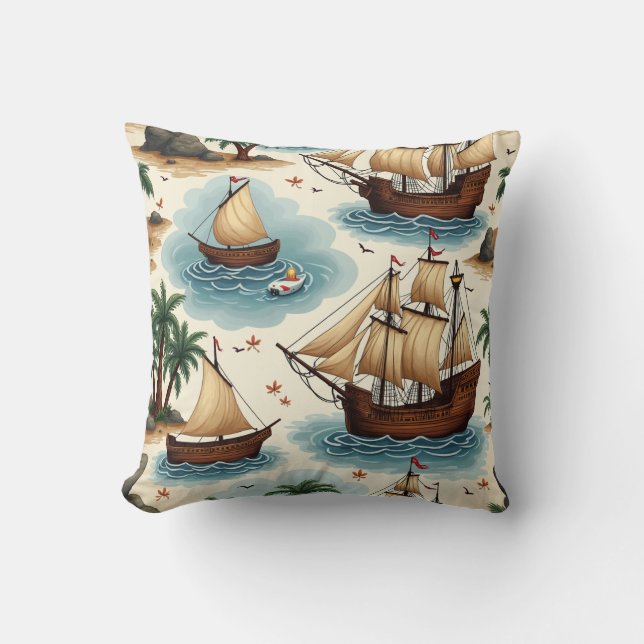 Columbus Day Cushion (Front)