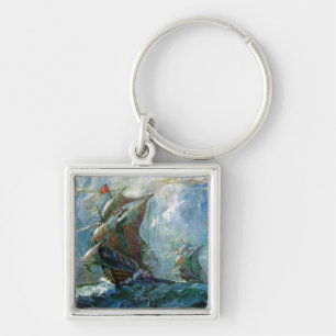 Columbus Day Key Ring