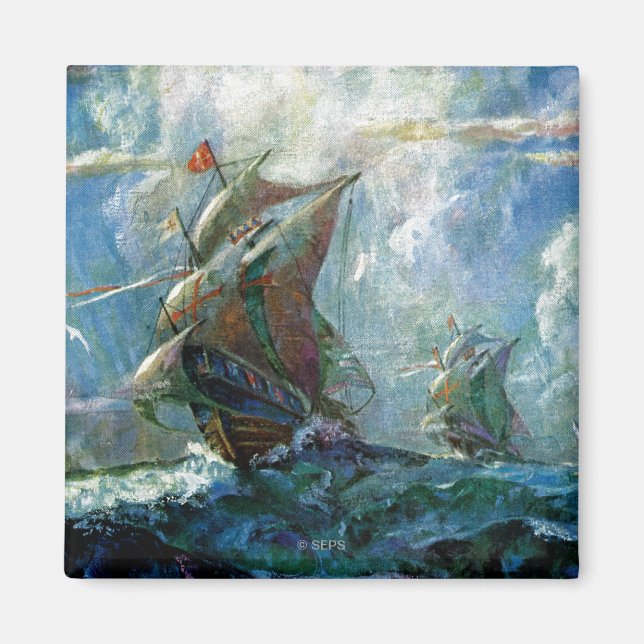 Columbus Day Magnet (Front)