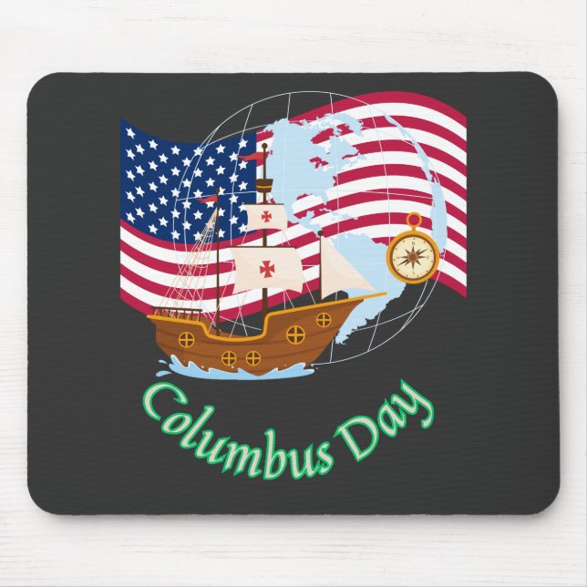 Columbus Day Mouse Mat (Front)
