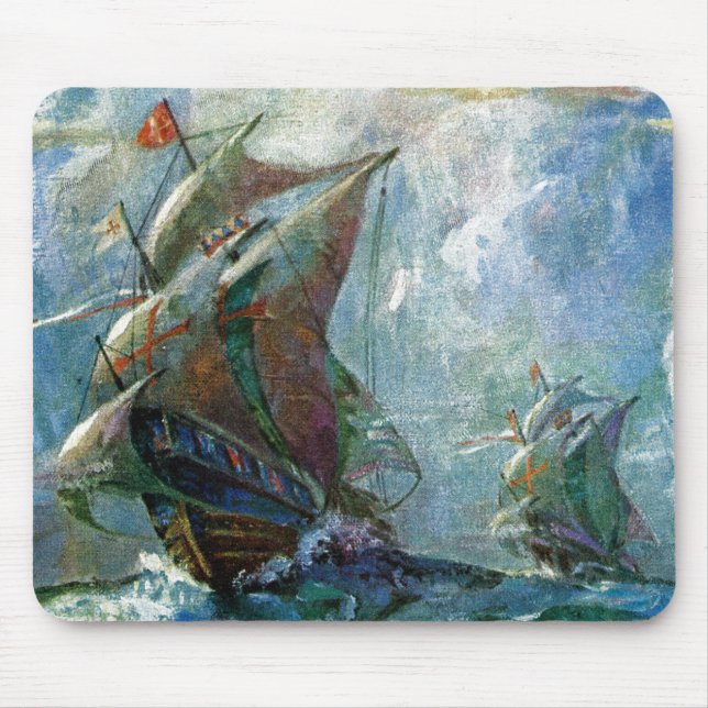 Columbus Day Mouse Mat (Front)