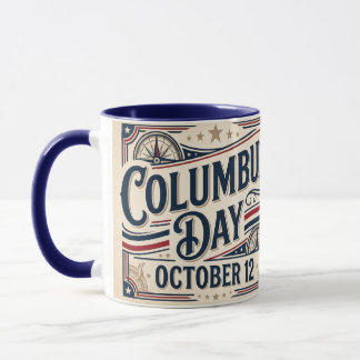 Columbus Day October 12 Vintage American Heritage Mug