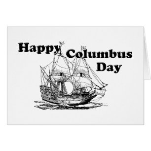 Columbus Day Ship Greeting Card