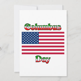 Columbus Day with Flag
