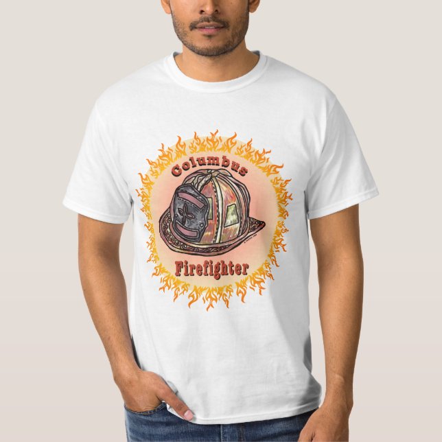 Columbus Firefighter   t-shirt (Front)