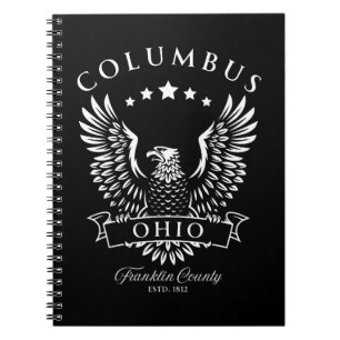 Columbus Franklin County Ohio Vintage Eagle Notebook