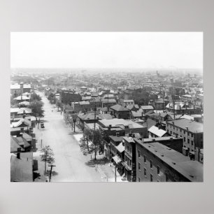 Columbus From the Court House: 1900 Poster