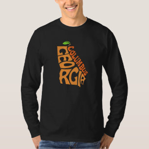 Columbus Georgia Hometown Peach State Design T-Shirt