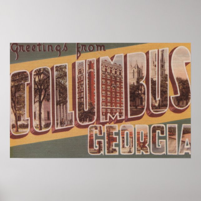 Columbus, Georgia - Large Letter Scenes 2 Poster (Front)