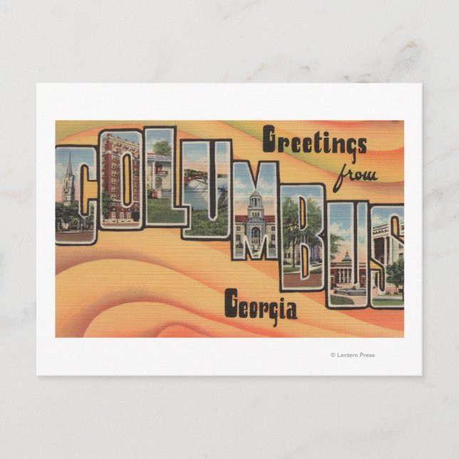 Columbus, Georgia - Large Letter Scenes Postcard (Front)