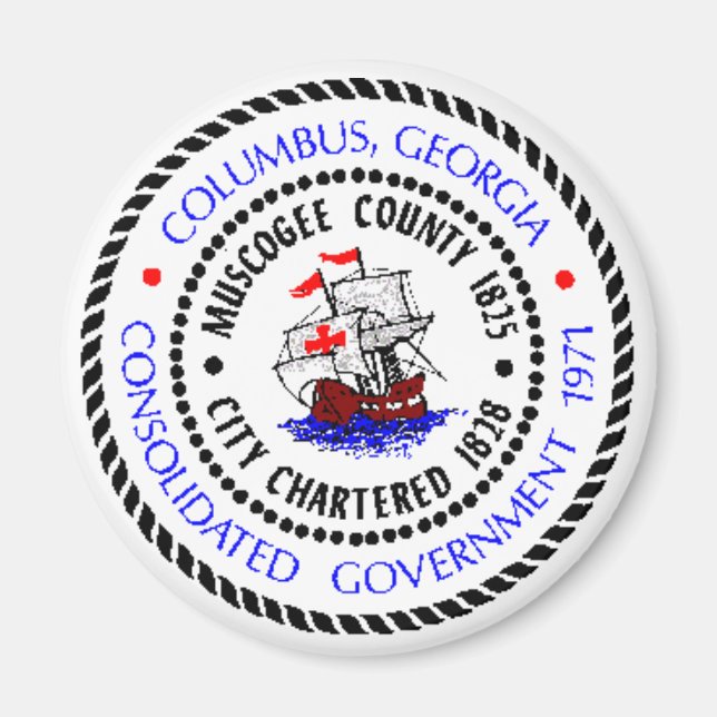 Columbus, Georgia Seal Magnet (Front)