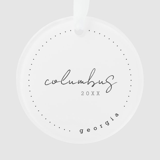 Columbus Georgia Travel United States Simple Ornament (Front)