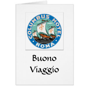 Columbus Hotel Roma Baggage Label