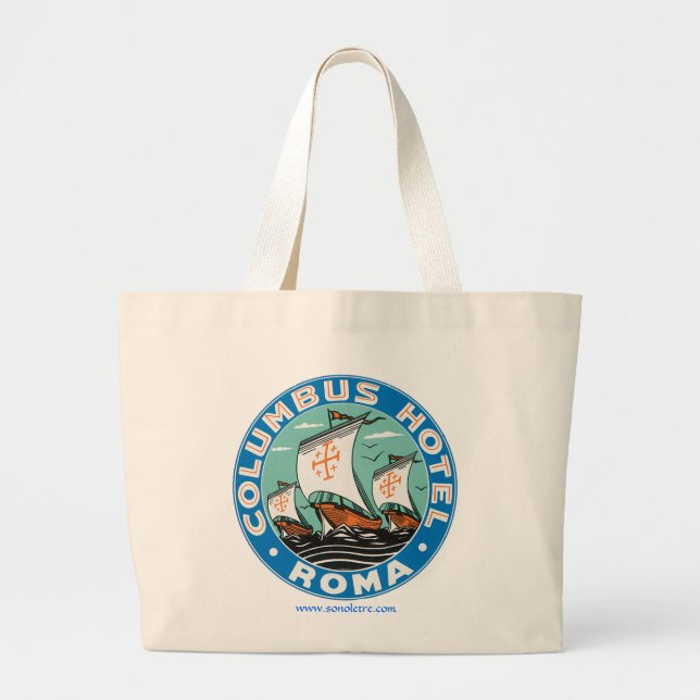 Columbus Hotel, Roma Large Tote Bag (Front)
