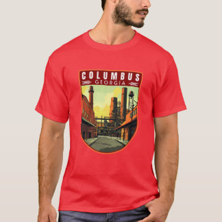 Columbus in Georgia USA Vintage Travel Art Emblem  T-Shirt