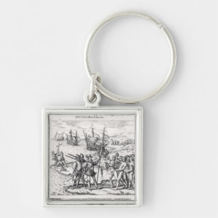 Columbus in What Was First Called India Key Ring