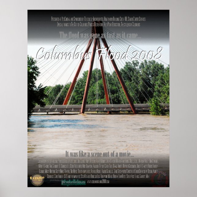 Columbus Indiana Flood of 2008 Poster (Front)