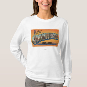 Columbus, Indiana - Large Letter Scenes T-Shirt
