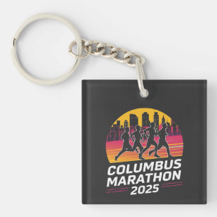 Columbus Marathon 2025 silhouette Key Ring