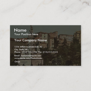 Columbus Monument, Genoa, Italy vintage Photochrom Business Card