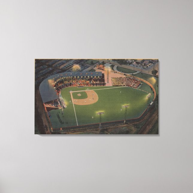 Columbus, OH - Aerial of Red Bird Baseball Canvas Print (Front)